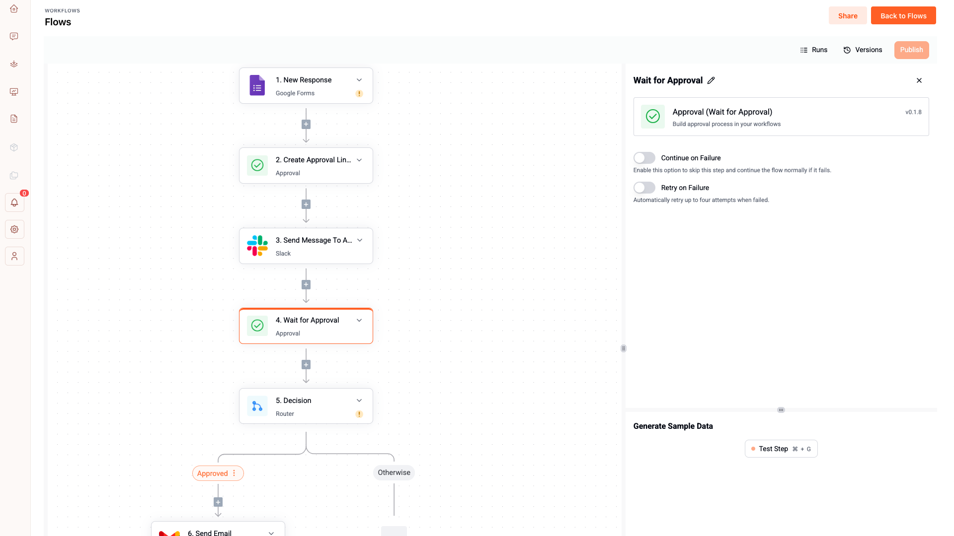 Add approval steps
